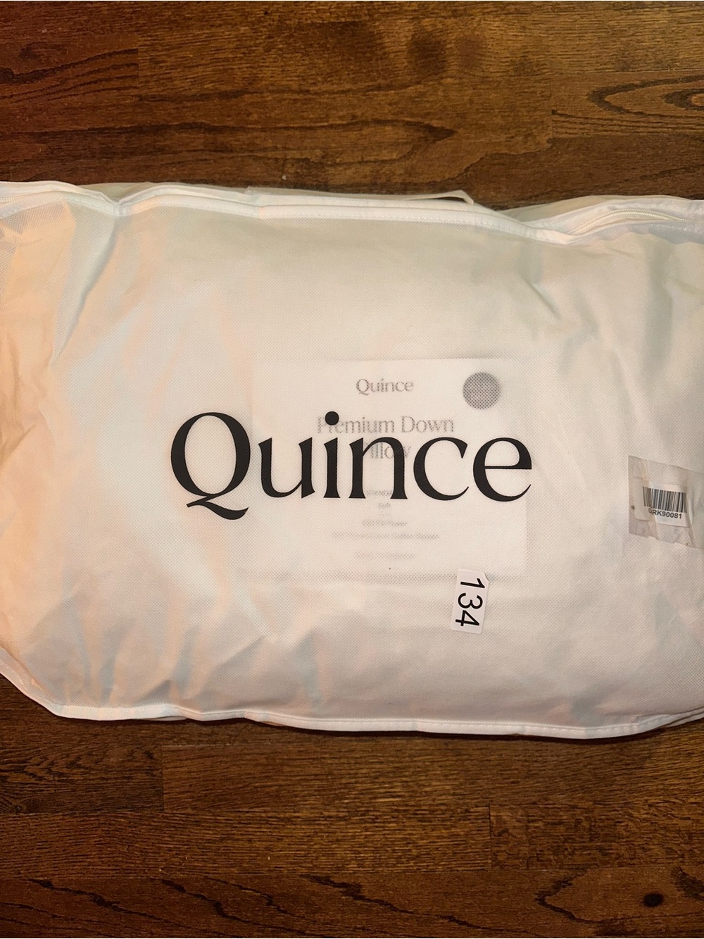QUINCE Premium Down Pillow Soft Standard in Bag - NWOT